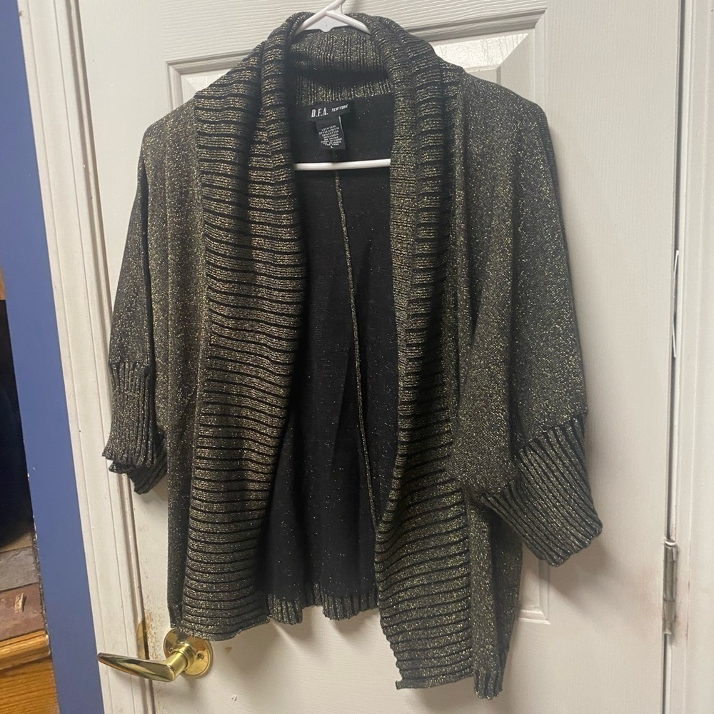 D.F.A. New York sweater open cardigan size Large